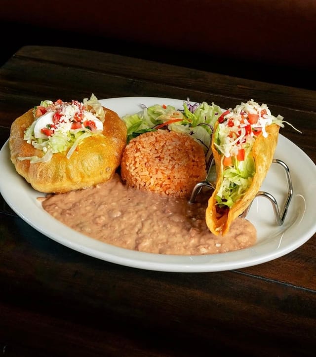 L-2 Sope and Enchilada.
