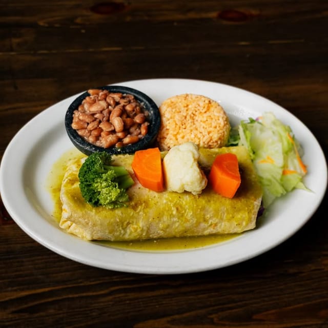 #1 Veggie Burrito Dinner.